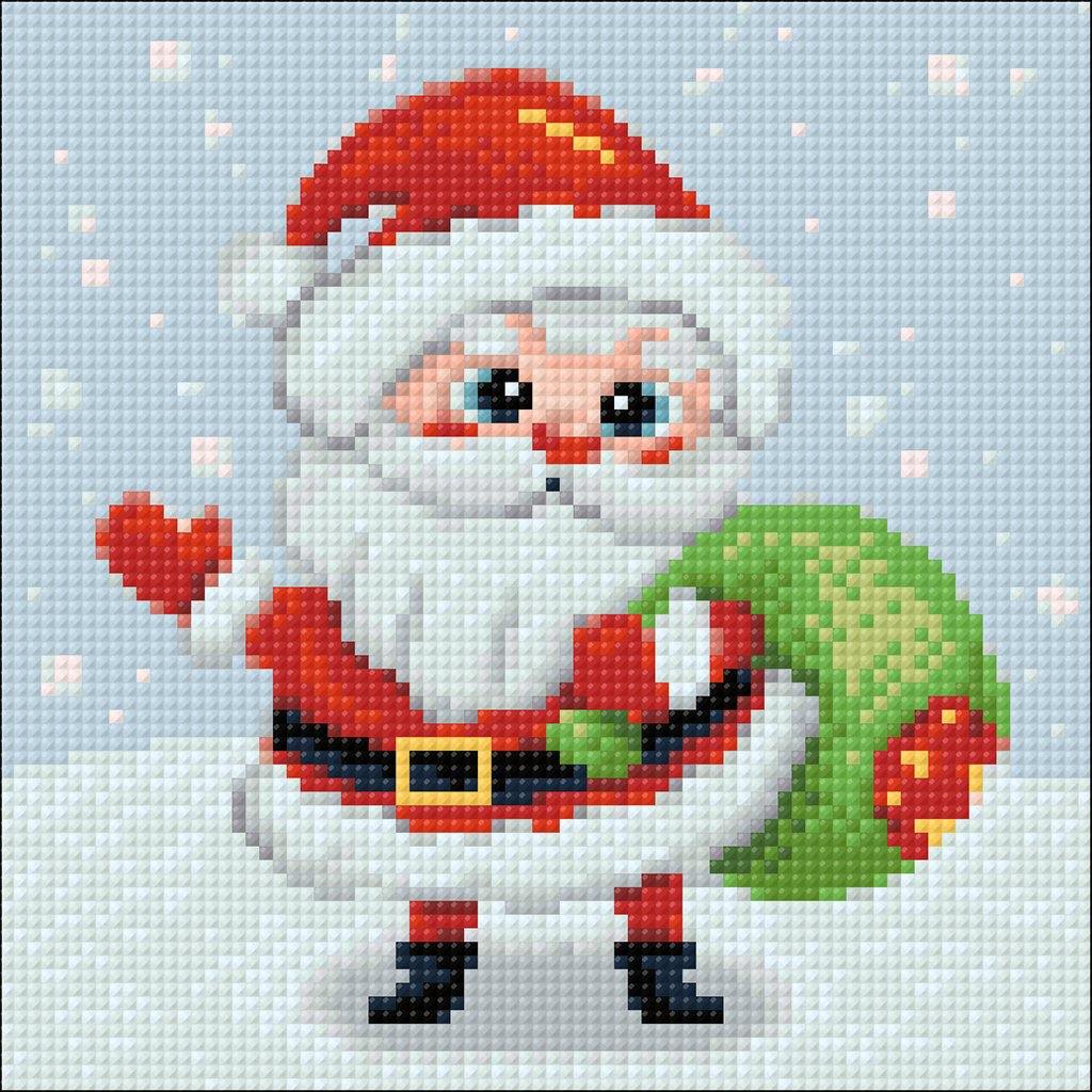 Little Santa CS2697 Crafting Spark Diamond Painting kit with tools and pre-sorted acrylic diamonds in a beautifully designed box.